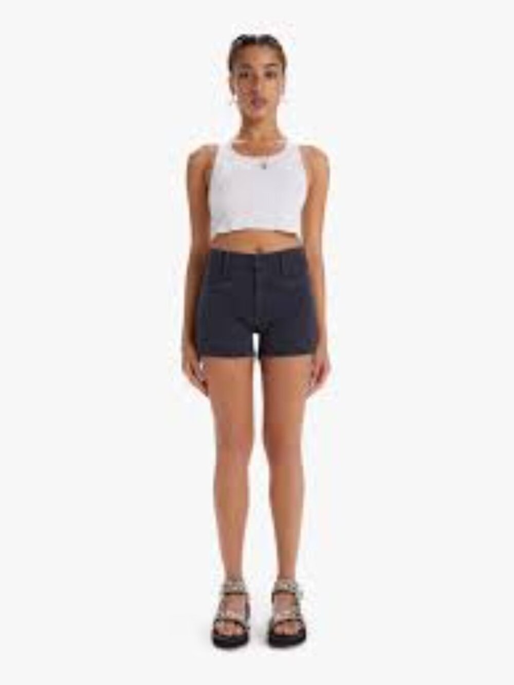 Mother The Dazzler Front Yoke Short Fray Size 29 The Devil May Care